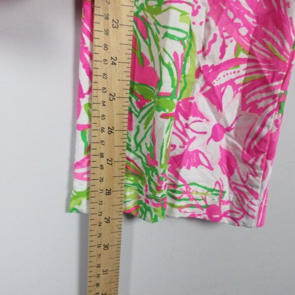 Lilly Pulitzer Georgia May Palazzo Pants Women Pink Floral Summer Pull On XS 254 - Picture 8 of 11